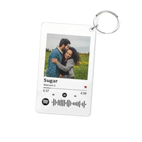 WEHATKE Acrylic Customized Spotify Keychain With Spotify Song Code And Your Image(2X3 Inches), Multi-Coloured